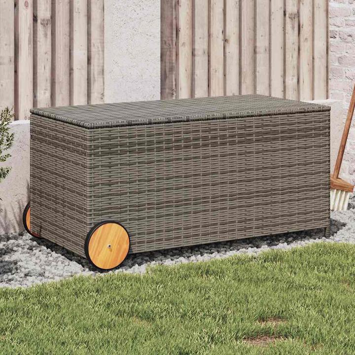 Actual product image vidaXL Gartentruhe mit Rollen 190L