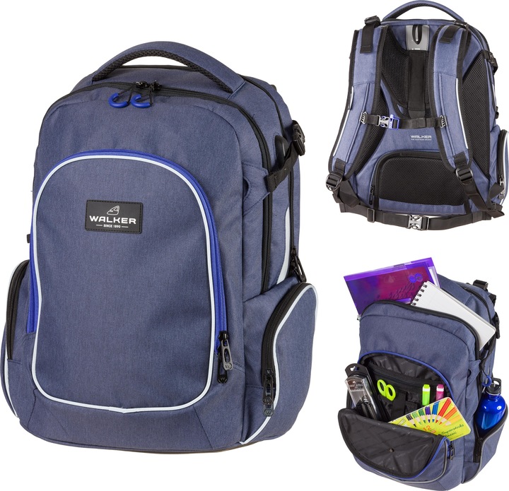 Produktbild Walker Schulrucksack Campus Evo Wizzard Blue Ivy (40 l)