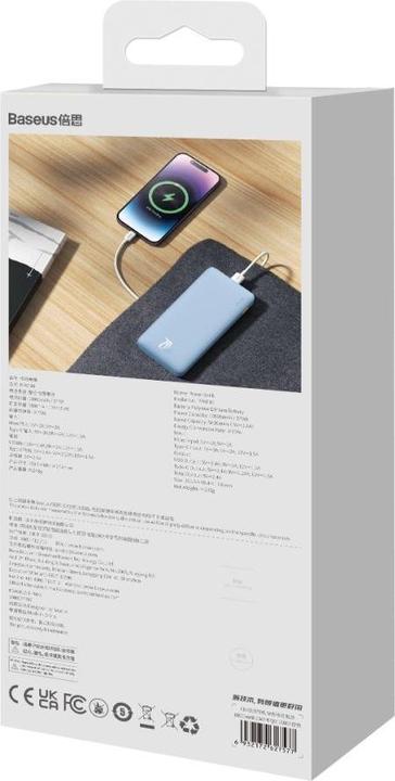 Actual product image Baseus Airpow 10000 mAh 20W powerbank (blue) (10000 mAh, 20 W, 37 Wh)