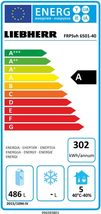 Energie-Label Liebherr Elektrogrossgeräte (486 l)