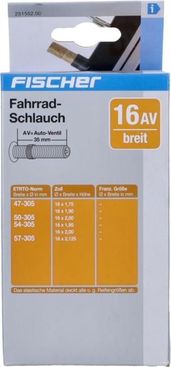 Actual product image Fischer 16 "x1.75-2.125 car valve (Schrader (AV), 16", 35 mm)