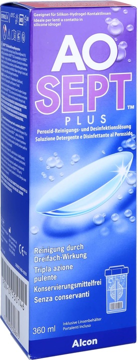 Immagine prodotto AOSept Soluzione detergente e disinfettante al perossido, 360 ml (Sistema perossido, 360 ml)