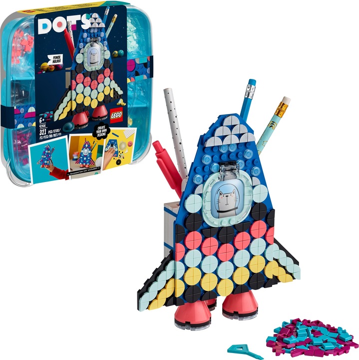 Produktbild LEGO Raketen Stiftehalter (41936, LEGO Dots)