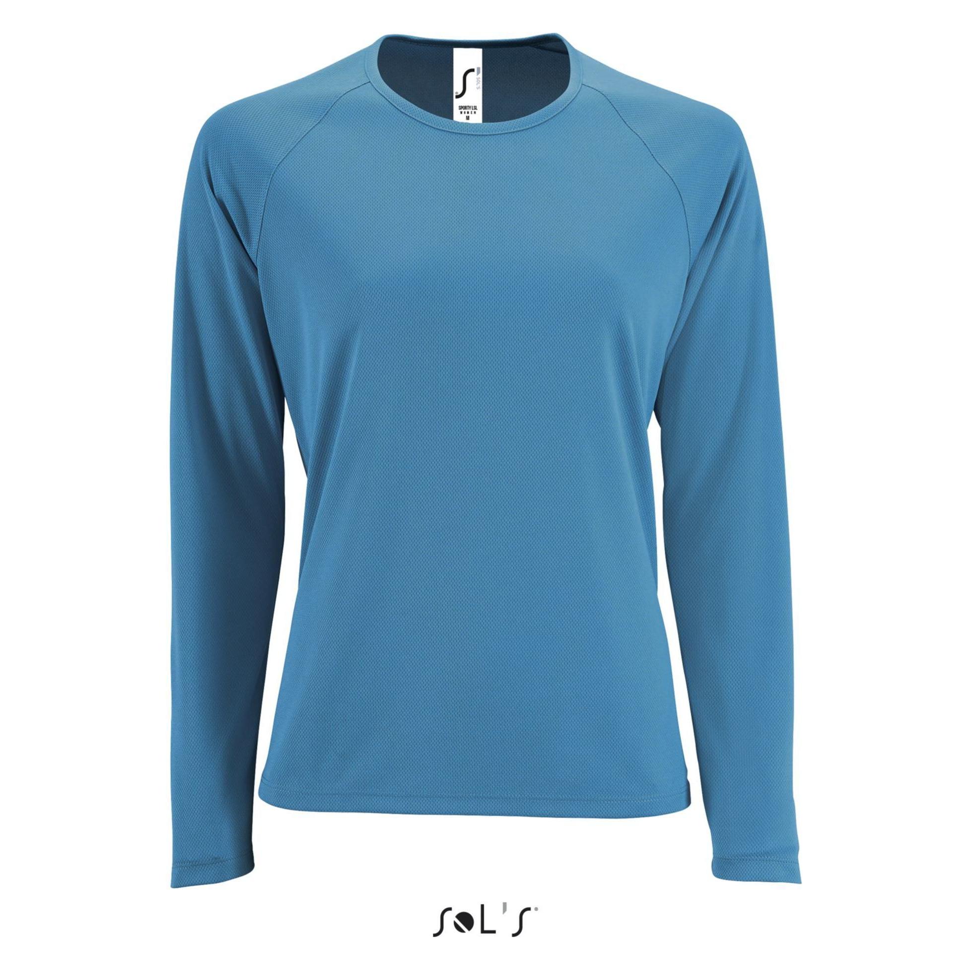 Sol's, Damen, Sportshirt, Sporty Lsl (L), Grün, L