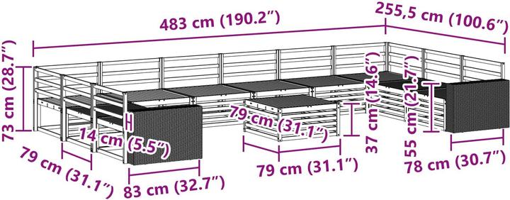 Produktbild vidaXL Outdoor-Sofa