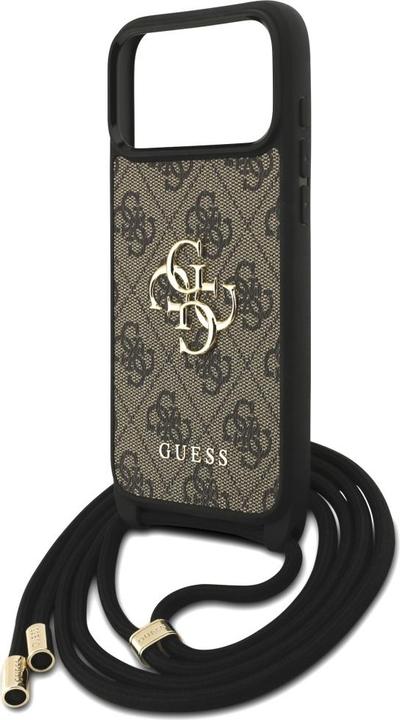 Productafbeelding Guess Etui 4G Big Logo Cord Stap Crossbody do iPhone 17 Pro Max brązowy (Apple iPhone 17 Pro Max)