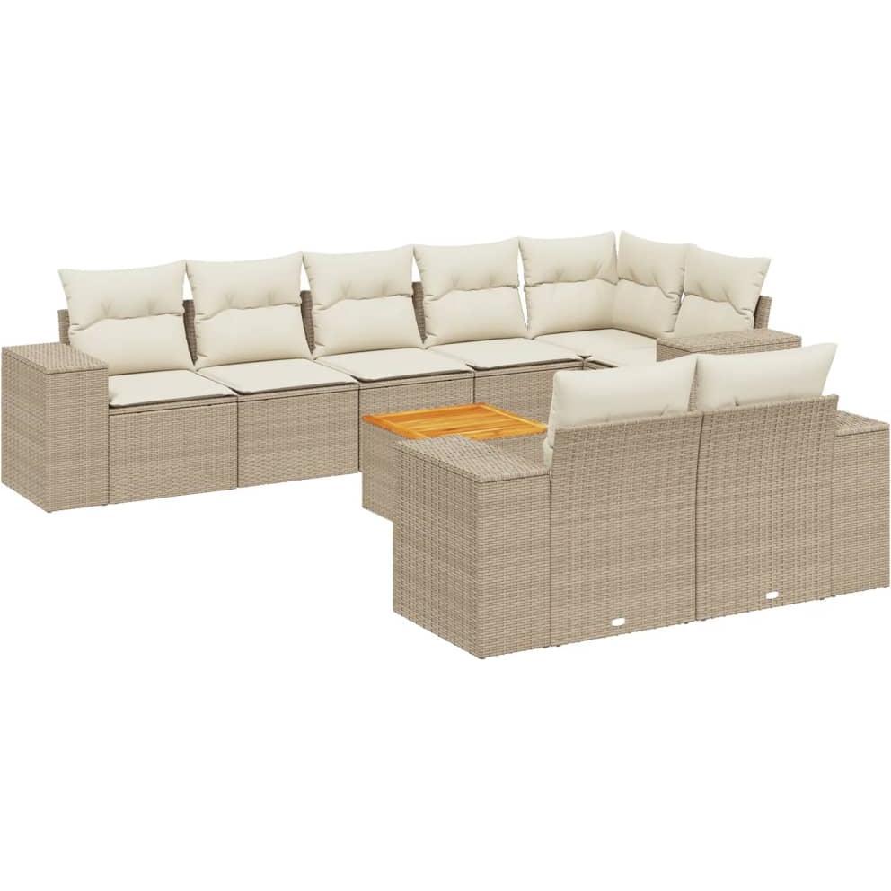 VidaXL, Gartenlounge, 10-tlg. Garten-Lounge-Set mit Kissen