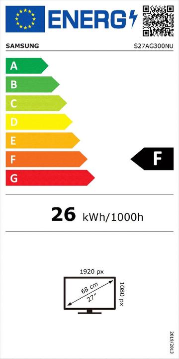 Energie-Label Samsung Odyssey LS27AG300 (1920 x 1080 Pixel, 27")