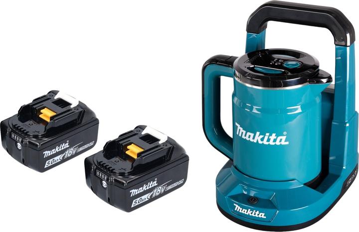 Actual product image Makita DKT 360 T2 cordless kettle 36 V ( 2x 18 V ) 0.8 L + 2x rechargeable battery 5.0 Ah - without charger (0.80 l)