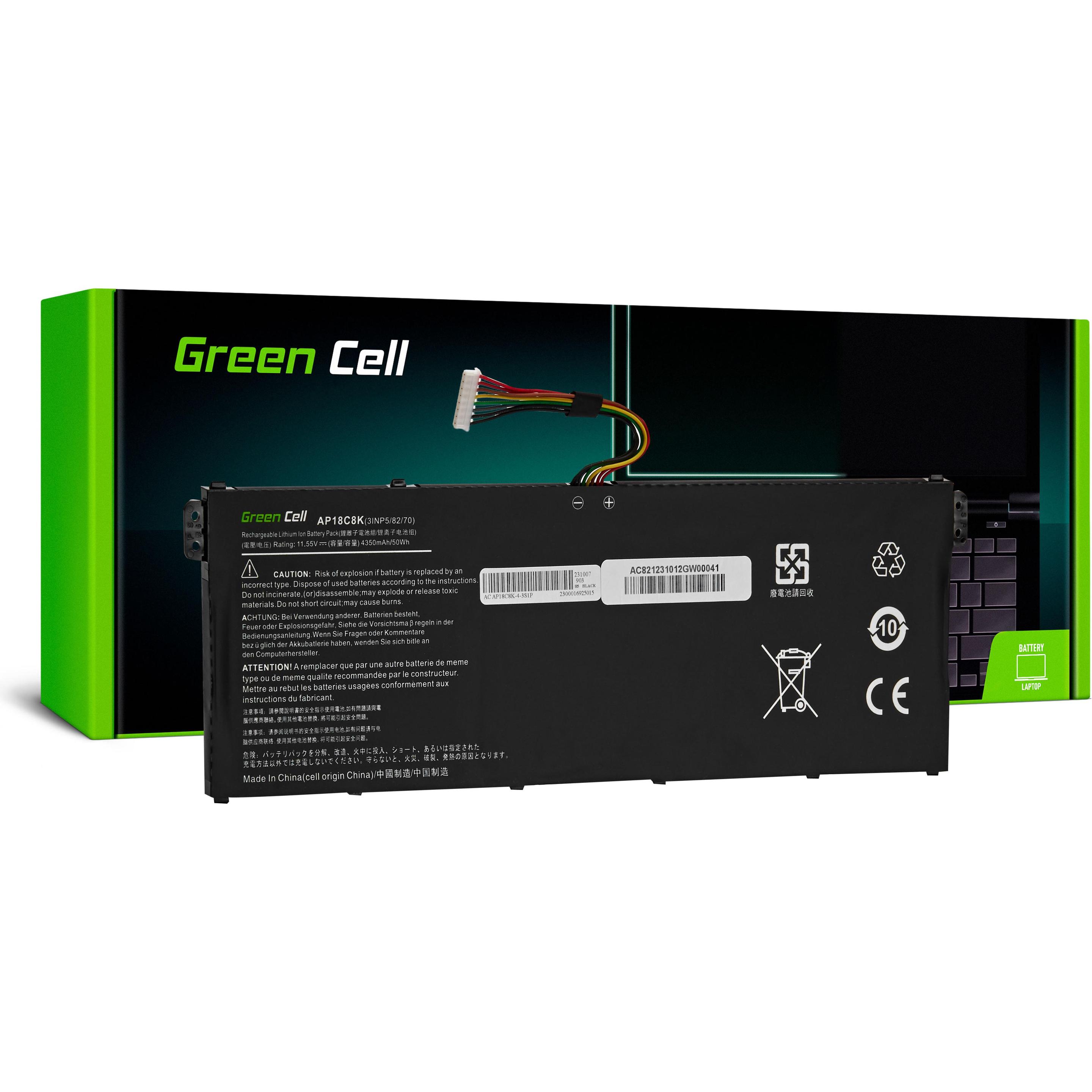 Thumbnail - ASUS GREENCELL AS70 Battery C21N1347 (3 Zellen, 4350 mAh), Notebook Akku, Schwarz