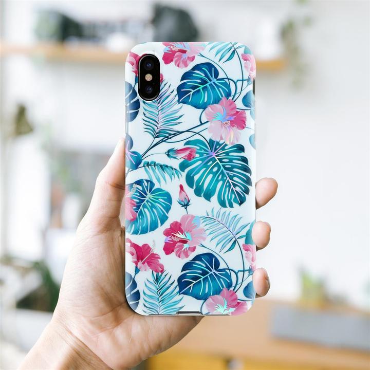 Actual product image Cadorabo IMD TPU Colorful Flowers & Leaves Cover (Apple iPhone XS Max)