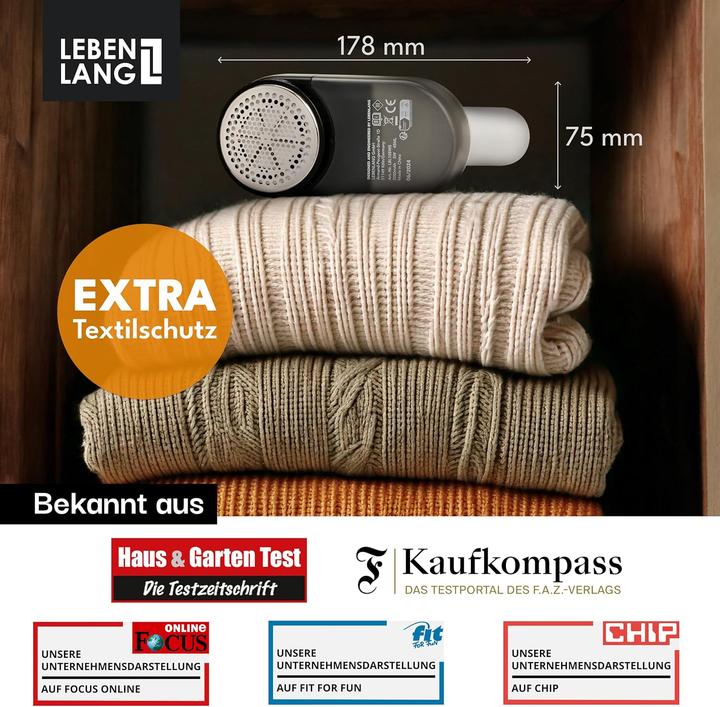 Produktbild Lebenlang Elektrischer Fusselrasierer mit LED-Anzeige