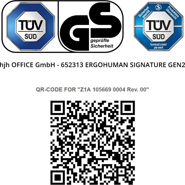 Actual product image Hjh Office Ergohuman Signature Gen2