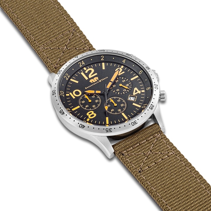 Produktbild Herren Chronograph Flight Captain Nylon Schwarz - 34130 (Chronograph, 43.80 mm)