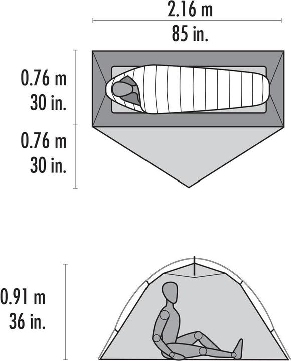 Produktbild Msr Hubba NX (Kuppelzelt, 1.12 kg, 1 Person)
