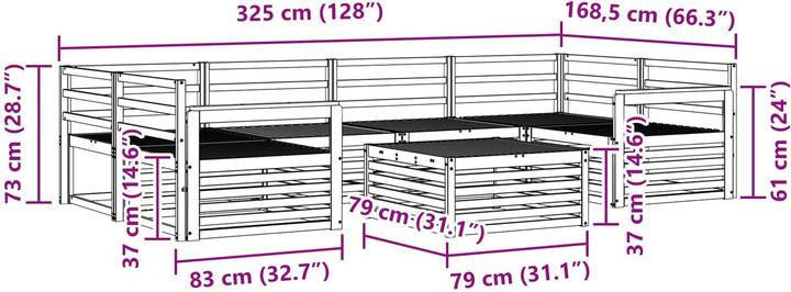 Produktbild vidaXL Outdoor-Sofa