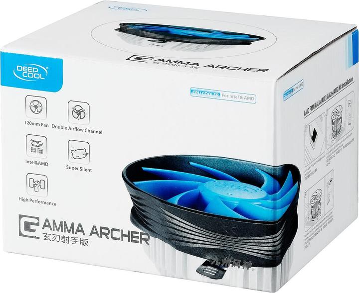 Actual product image Deepcool GAMMA ARCHER Processor Cooler 12 cm Black (65.50 mm)