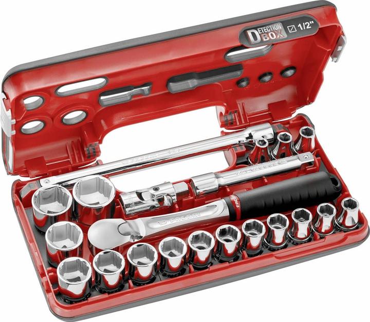 Facom Steckschlüsselsatz SL.DBOX1GRPPB OGV® (10 mm, 11 mm, 12 mm, 13 mm, 14 mm, 15 mm, 16 mm, 17 mm, 18 mm, 19 mm, 21 mm, 22 mm, 24 mm, 27 mm, 30 mm, 32 mm, 8 mm)