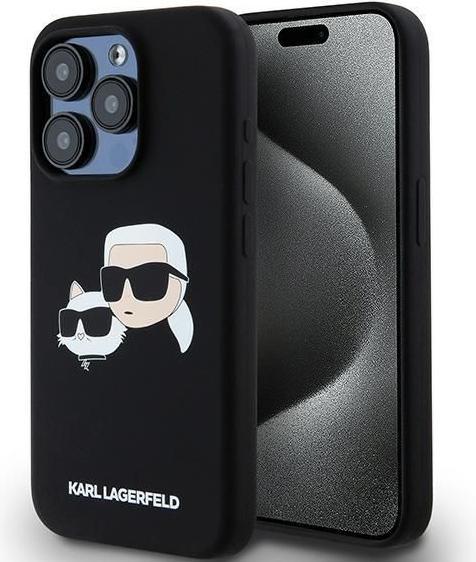 Actual product image Karl Lagerfeld KLHMP15XSKCHPPLK iPhone 15 Pro Max 6.7" czarny/black hardcase Silicone Karl & Choupet (Apple iPhone 15 Pro Max)