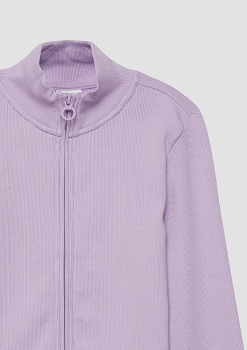 Produktbild s.Oliver Sweatjacke mit Rippstruktur und 2-Way-Zipp (146, 152)