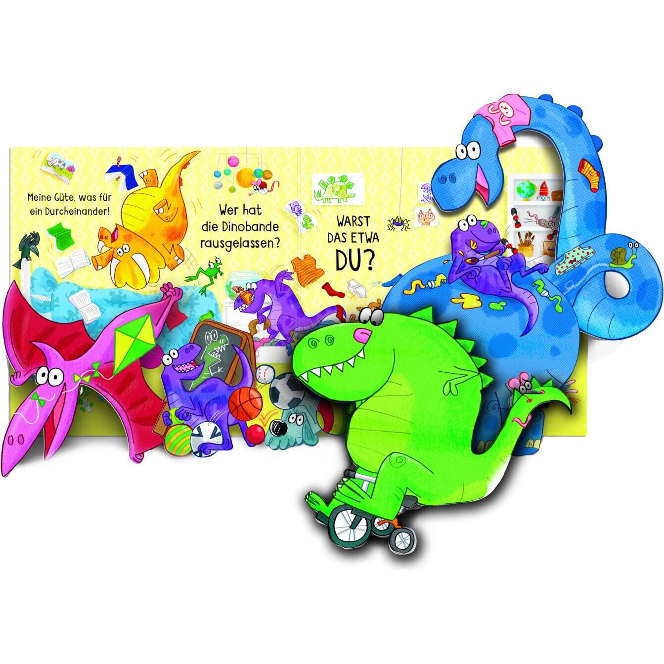 Thumbnail - Mein verrücktes Pop-up-Klappenbuch: Achtung, Dinobande!, Kinderbücher von Sam Taplin