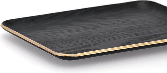 Image du produit Zeller Present Plateau de service, bois/placage wengé, noir