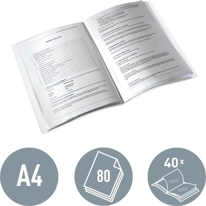 Produktbild Leitz Sichtbuch WOW 40 Hüllen, Grün (A4, 1 x)