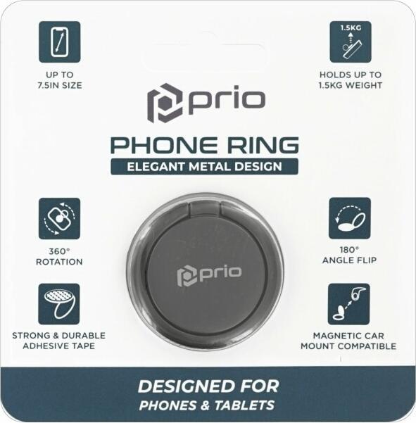 Produktbild prio Metall-Handyring matt-schwarz