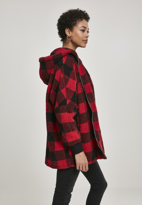 Image du produit Urban Classics Ladies Hooded Oversized Check Sherpa Jacket (S)