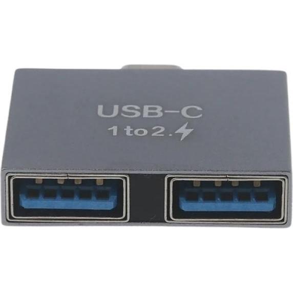 Thumbnail - PowerGuard USB-C auf Doppel USB-A Splitter Charge Adapter (USB 3.0), USB Kabel