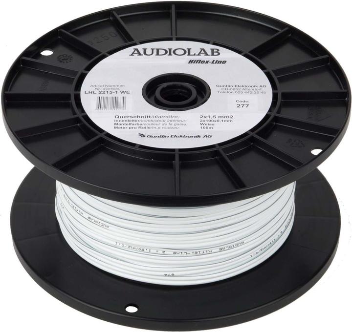 Audioraq Cavo AUDIOLAB Hiflex LS, 2x1,5mm² bianco (100 m, 1.50 mm².)