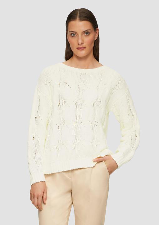 Actual product image S.Oliver Strickpullover Weicher Strickpullover mit Zopfmuster (36)