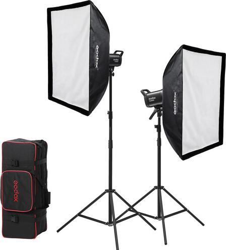 Image du produit Godox SL60II Bi K2 - Kit 2 x LED Light Bi-Color & Accessories (éclairage de studio, Lumière vidéo)