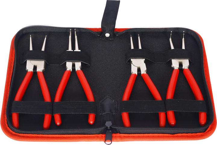 Actual product image XPOtool Circlip Pliers Set 4 Pieces Internal External Snap Ring Pliers 90 Degree Bent and Straight (215 mm)