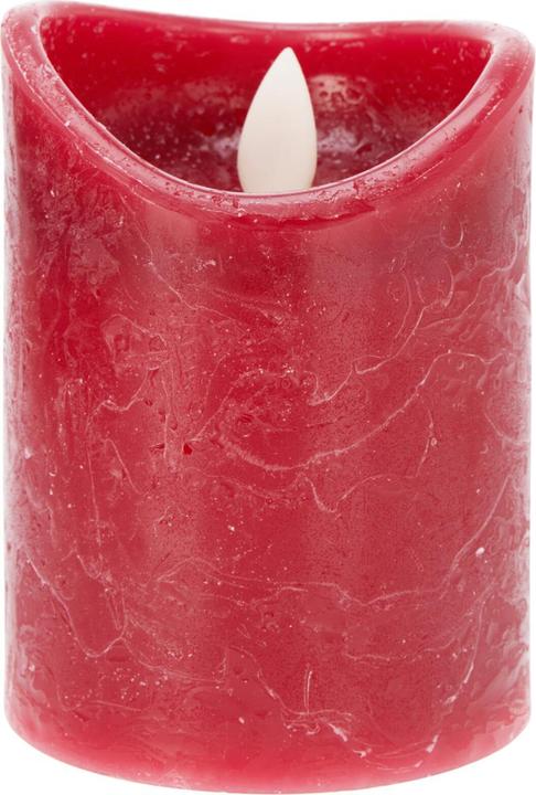 Actual product image Mojawo 4x LED Stumpenkerze Adventskranz Kerze Echtwachs Ø7x10cm Rot Batterie (4 x)