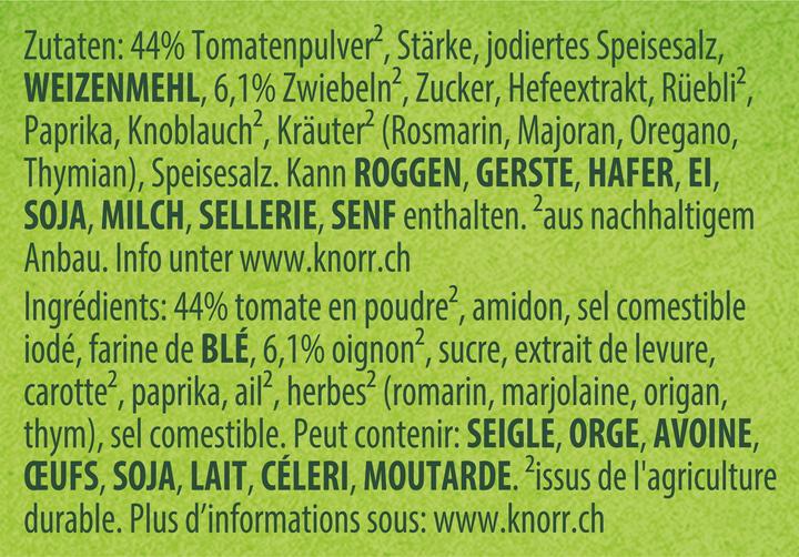 Nährwerte und Zutaten Knorr Mix für Gehacktes mit Hörnli Beutel 3 Portionen (61 g)