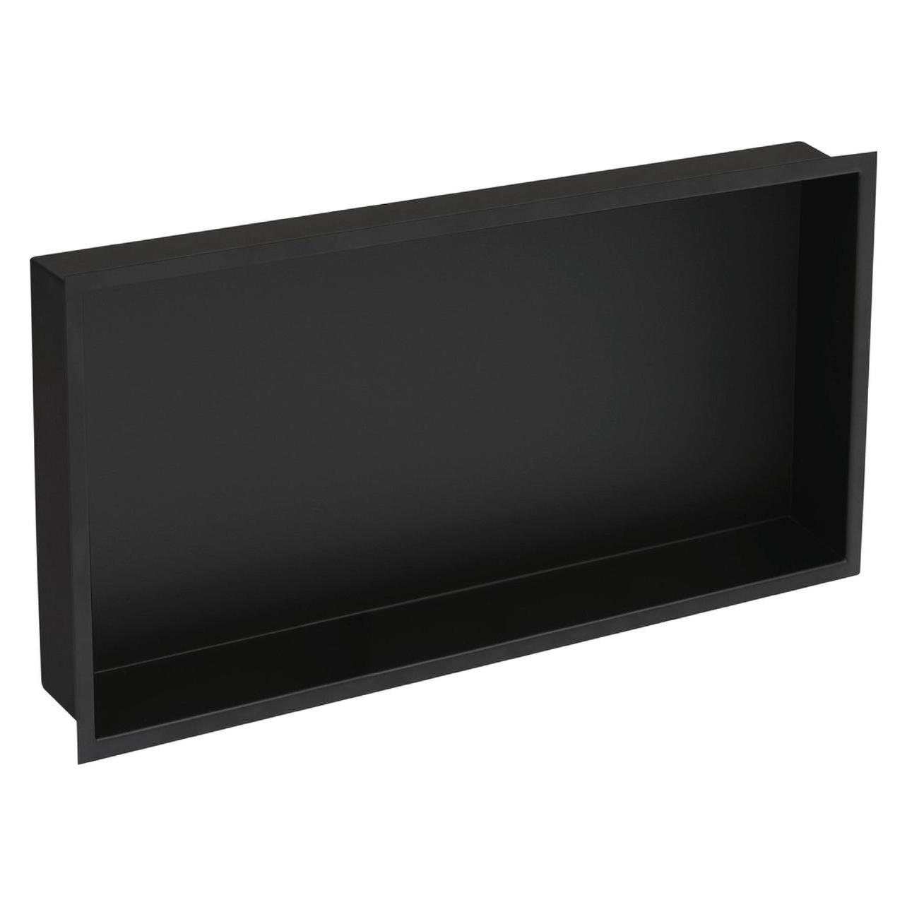 Plieger, Opbergen In De Badkamer, Inbox Inbouwnis - Met Flens - Rvs - 60x30x7.5cm - Matzwart