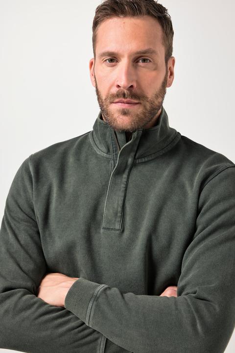 Produktbild JP1880 Troyer, Sweat mit Struktur, Zippkragen (7XL)