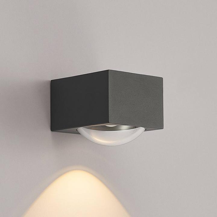 Actual product image Lucande Almos LED outdoor wall light, angular, 1-light. (670 lm, IP65)