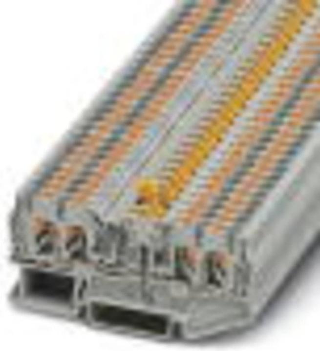 Actual product image Phoenix Contact PTC 2,5-QUATTRO-MT 3270085 Knife disconnect terminal Number of poles: 4 0.14 mm² 2.50 mm² Grey 50
