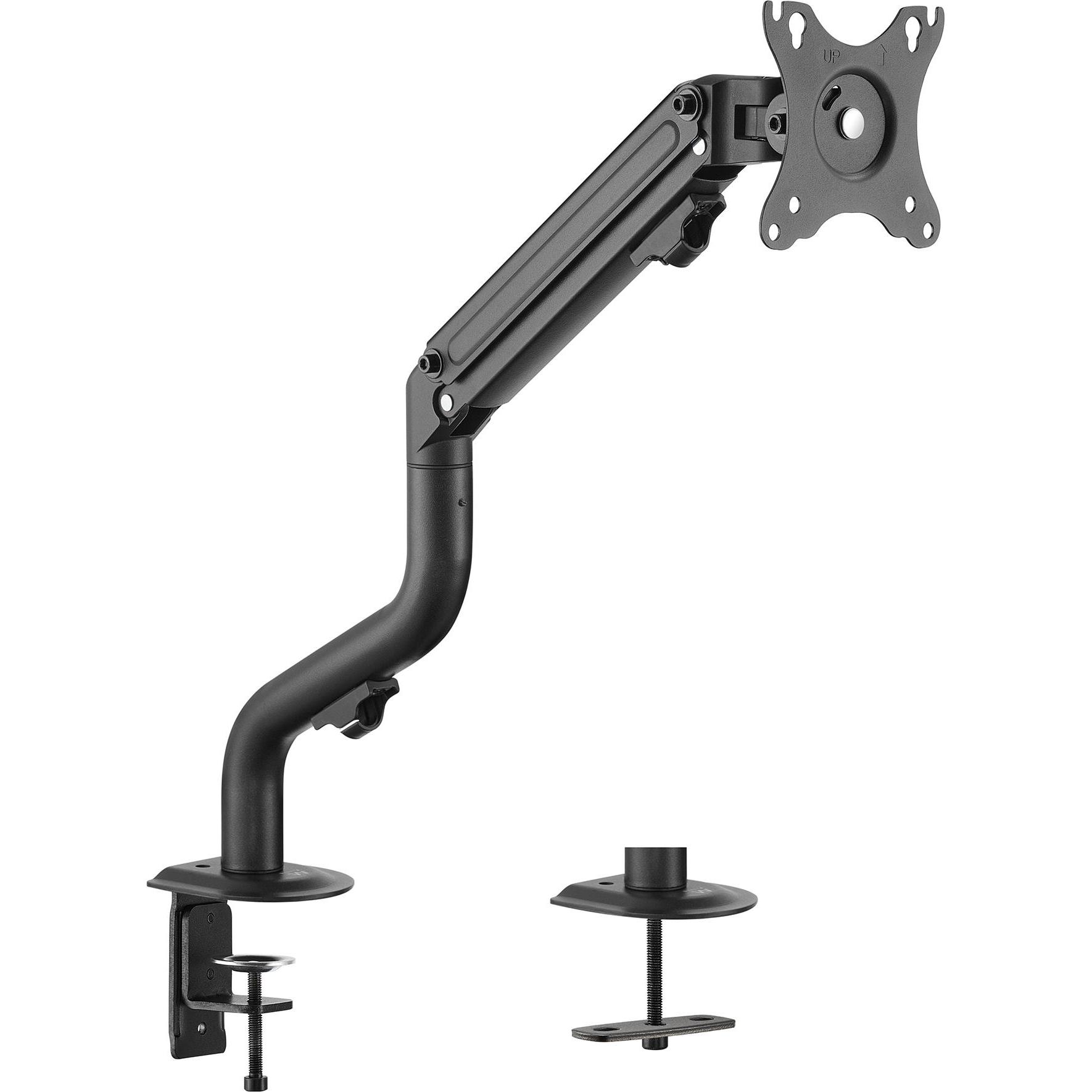 Ewent Supporto Per Scrivania Per Monitor Da 17" A 32" Con Supporto Mecanico. (Tavolo, 32", 8 kg), Supporto per monitor, Nero