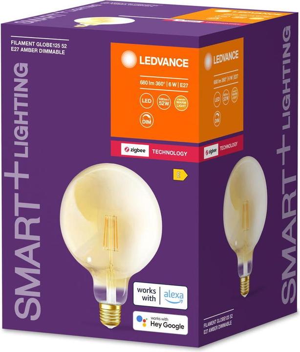Actual product image Ledvance Smart+ Filament Globe (E27, 6 W, 680 lm, 1 x, E)