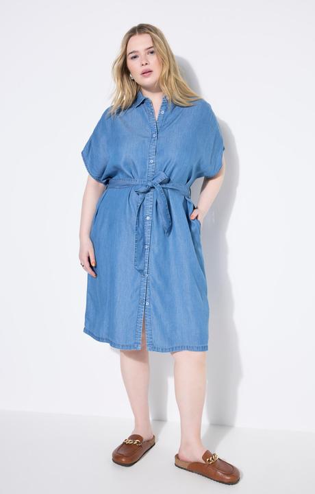 Produktbild Studio Untold Hemdblusenkleid, weicher Denim, Bindegürtel (54)