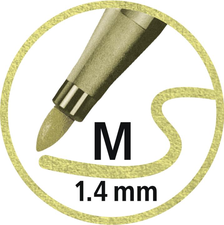 Image du produit STABILO Stylo feutre métallique Premium - Pen 68 metallic - pack de 10 - or (Or, 10 x)