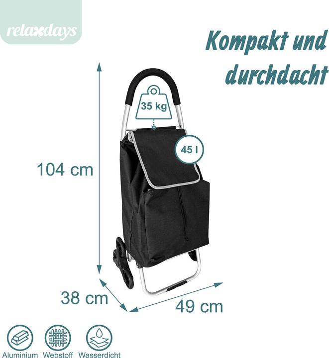 Produktbild Relaxdays Einkaufstrolley