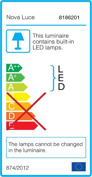 Energy Label Nova Luce Darius ceiling light (E27)