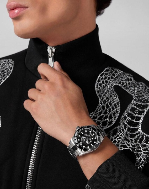 Actual product image Philipp Plein PWOAA0522 The $kull Diver 44mm 10ATM (Analogue wristwatch, 44 mm)