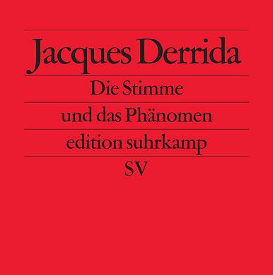 Produktbild Die Stimme und das Phänomen (Deutsch, Jacques Derrida, 2003)