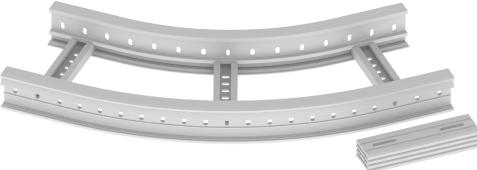 Actual product image Unex 67317-04 Flat elbow 45Â° 85x300 R600 made of U23X RAL7035