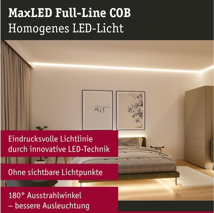 Image du produit Paulmann MaxLED 500 Full-Line COB Stripe Set (Blanc chaud, 300 cm, Intérieur)